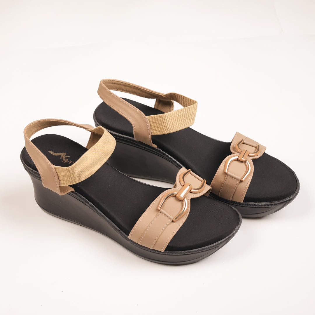 Hazel Buckle Platform Wedges