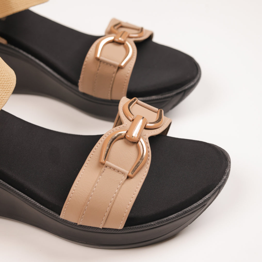 Hazel Buckle Platform Wedges
