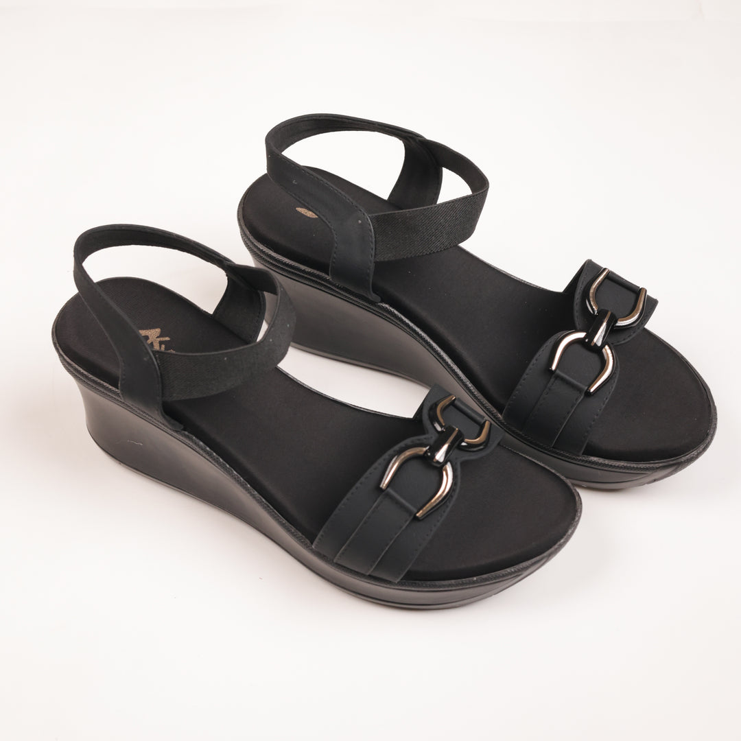 Hazel Buckle Platform Wedges