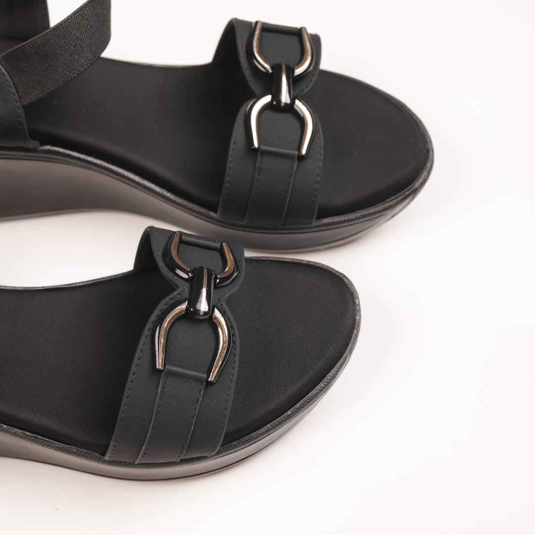 Hazel Buckle Platform Wedges